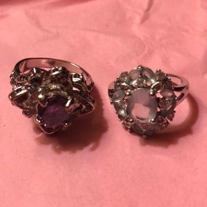Size 8 statement dinner rings